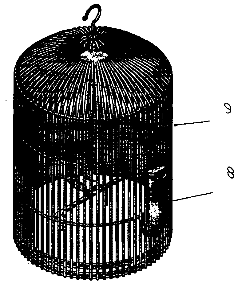 External-hanging type cereal hamper for birds