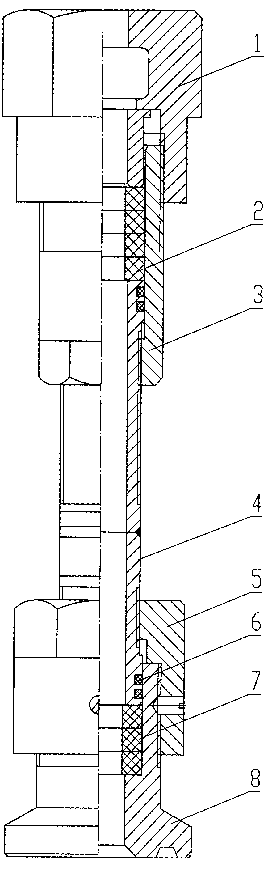 Polished rod sealer facilitating taking out sealing element for oil pumping well