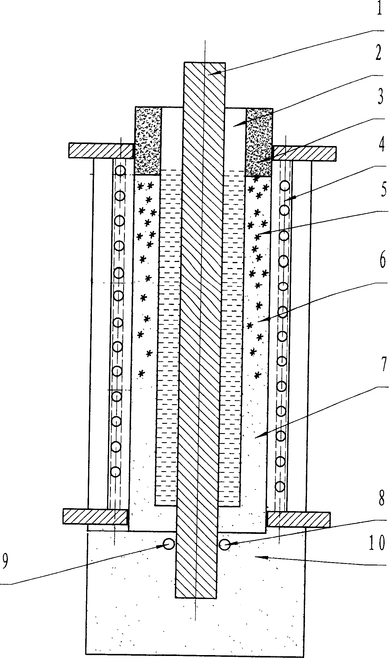 Composite roller for high vanadium high speed steel and its production process