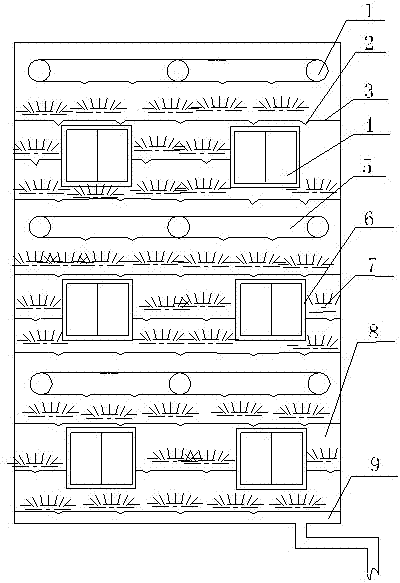 House outer wall greening and waste water utilization system