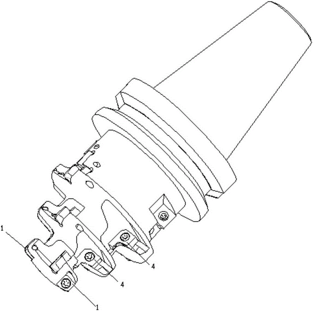 Mechanically clamped type fir tree blade-root milling cutter