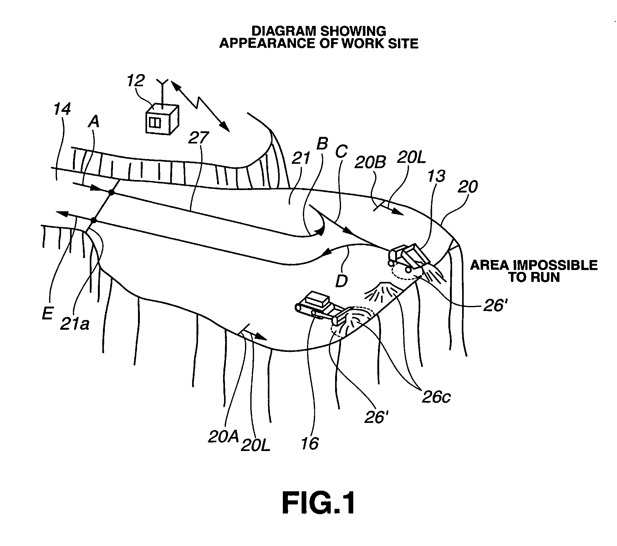 Control device and method for guided travel of unmanned vehicle