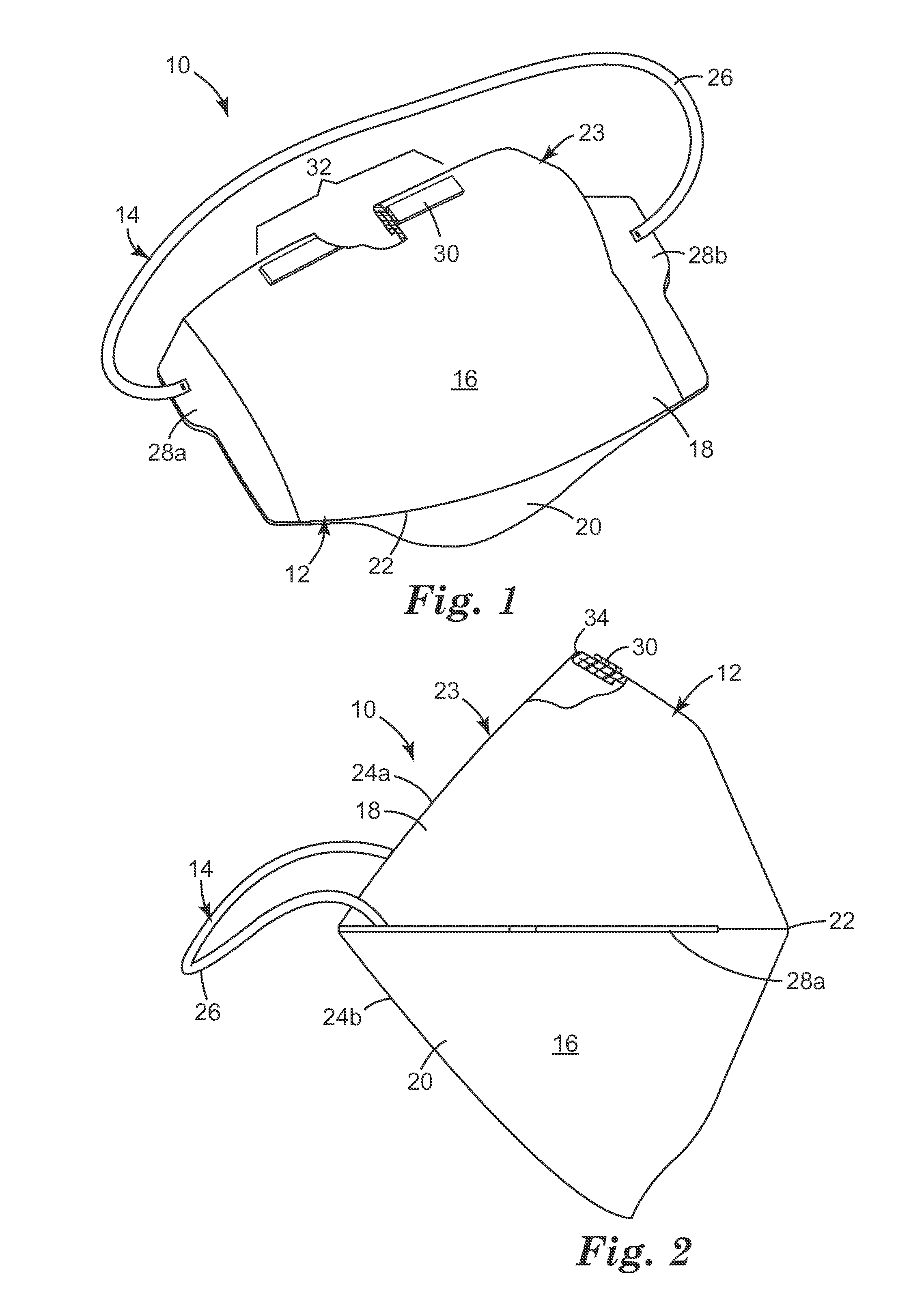 Respirator that has inward nose region fold with high level conformation