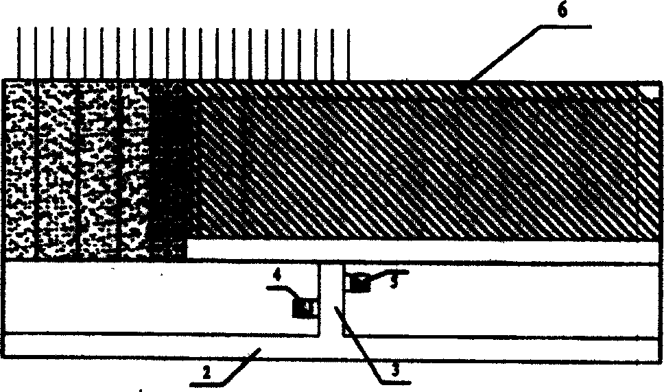 Continuous mining method of stepped sectional extruding and ore caving followed by filling