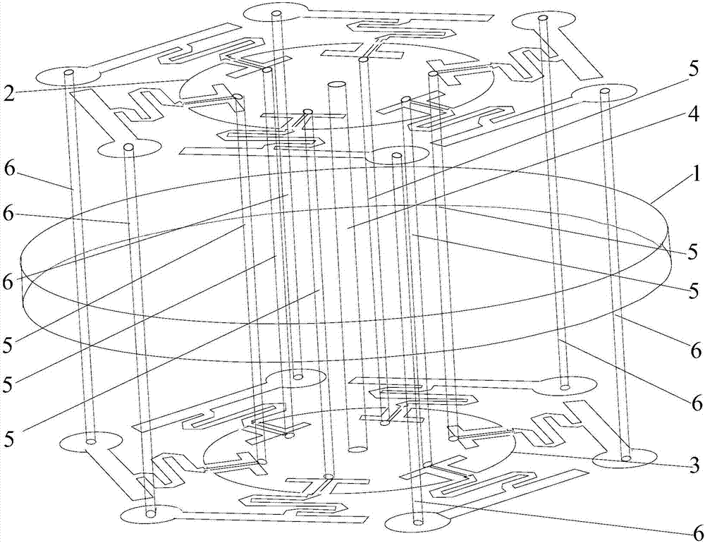 Low-profile omnidirectional circularly polarized antenna with wide axial-ratio beam on pitching surface