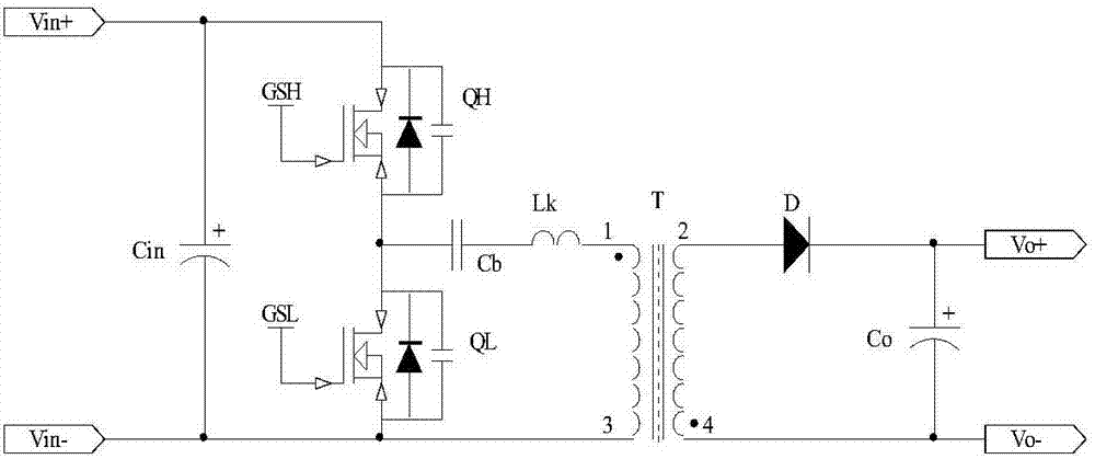 Asymmetric half-bridge flyback converter and its control method