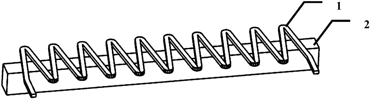 Microstrip period meander line slow-wave structure