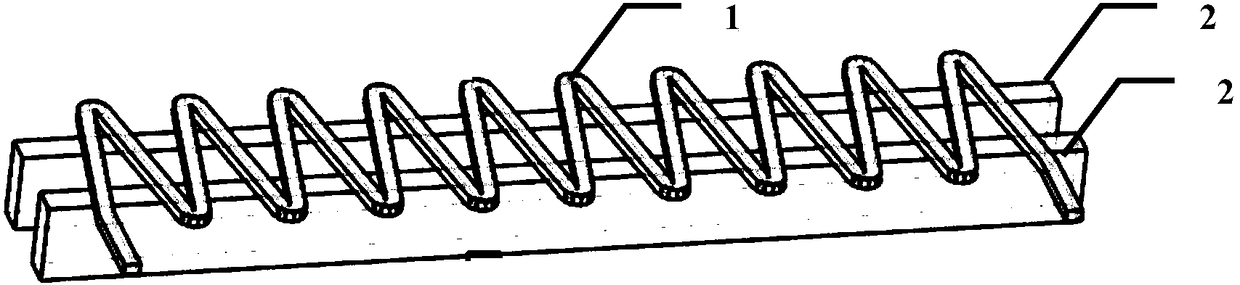 Microstrip period meander line slow-wave structure