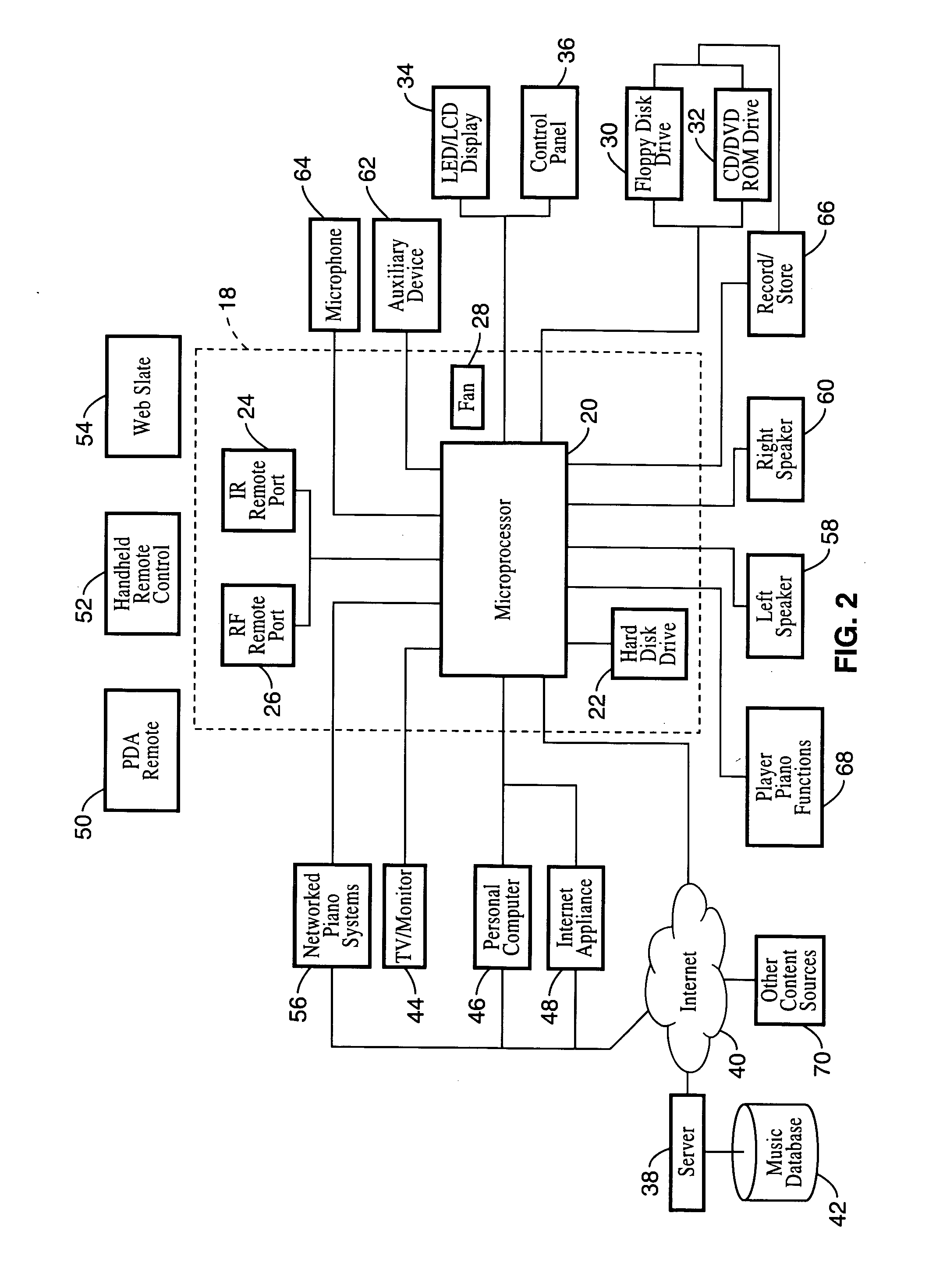 Player piano system interface