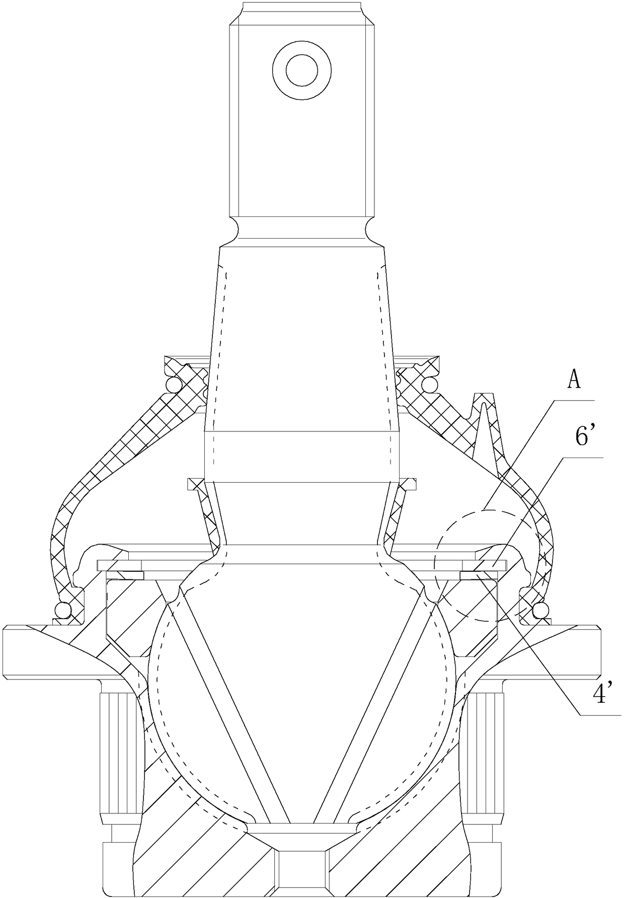 Ball head assembly with compensation structure and manufacturing tool and assembling method of ball head assembly