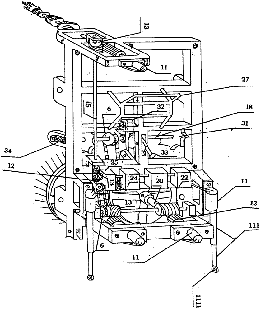 On-ice snow sweeping, raising and pushing drilling, hole digging and tree planting bulldozer