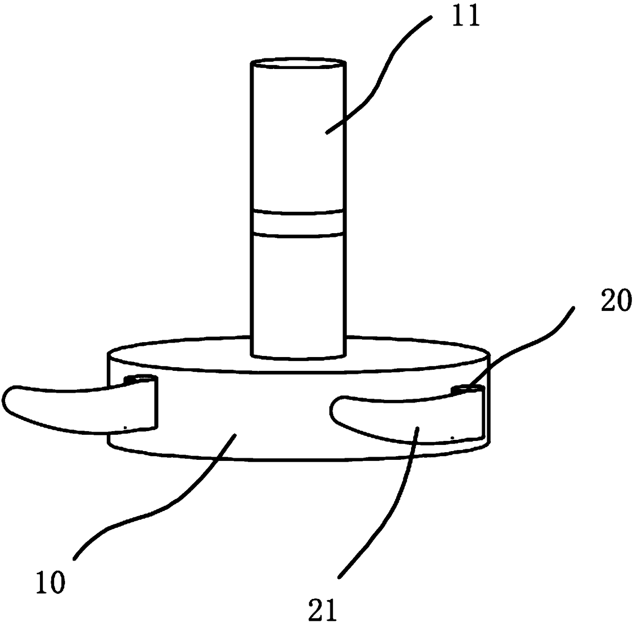 Fan capable of conducting fan blade opening and closing through rotation