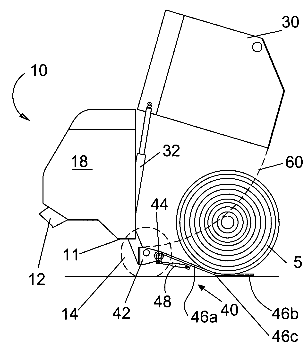 Hydraulic bale kicker with optional weighing device