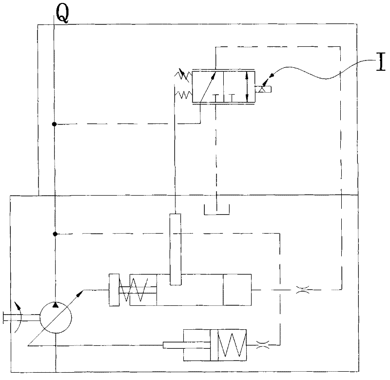 Position-spring-force feedback type electric proportional variable axial plunger pump