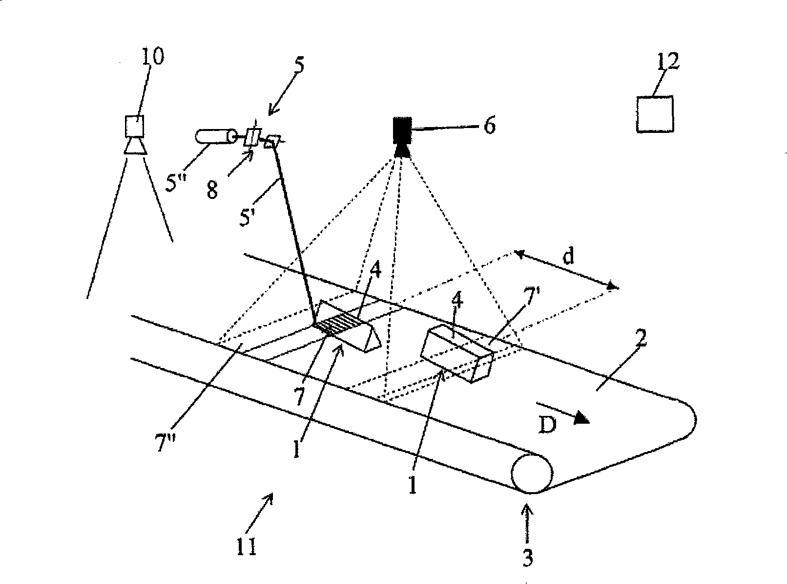 Method and machine for automatically inspecting and sorting objects according to their thickness