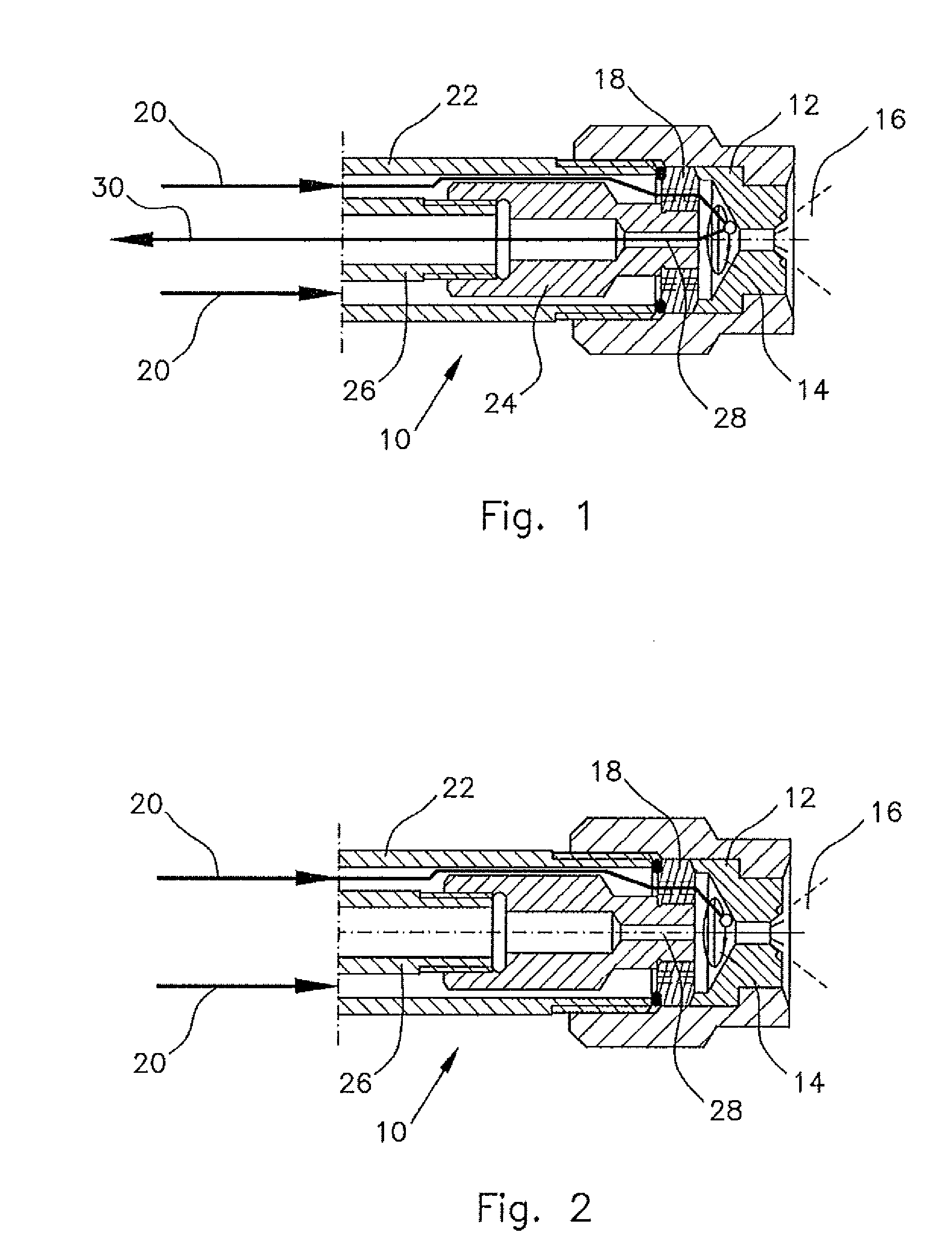 Spray arrangement and method for operating a spray arrangement