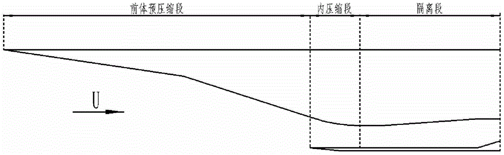 Structural design of the isolation section of the intake port of a rocket-based combined cycle engine