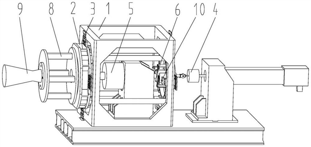 An attitude control engine thrust measuring device