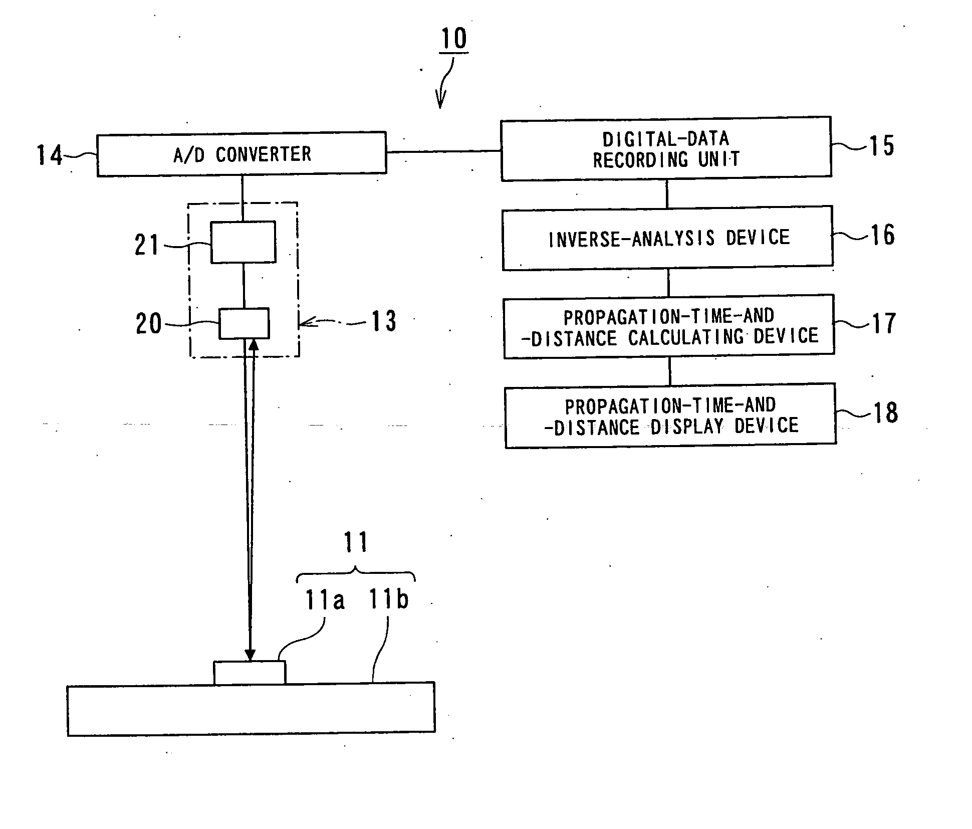 Acoustic-propagation-time measuring apparatus