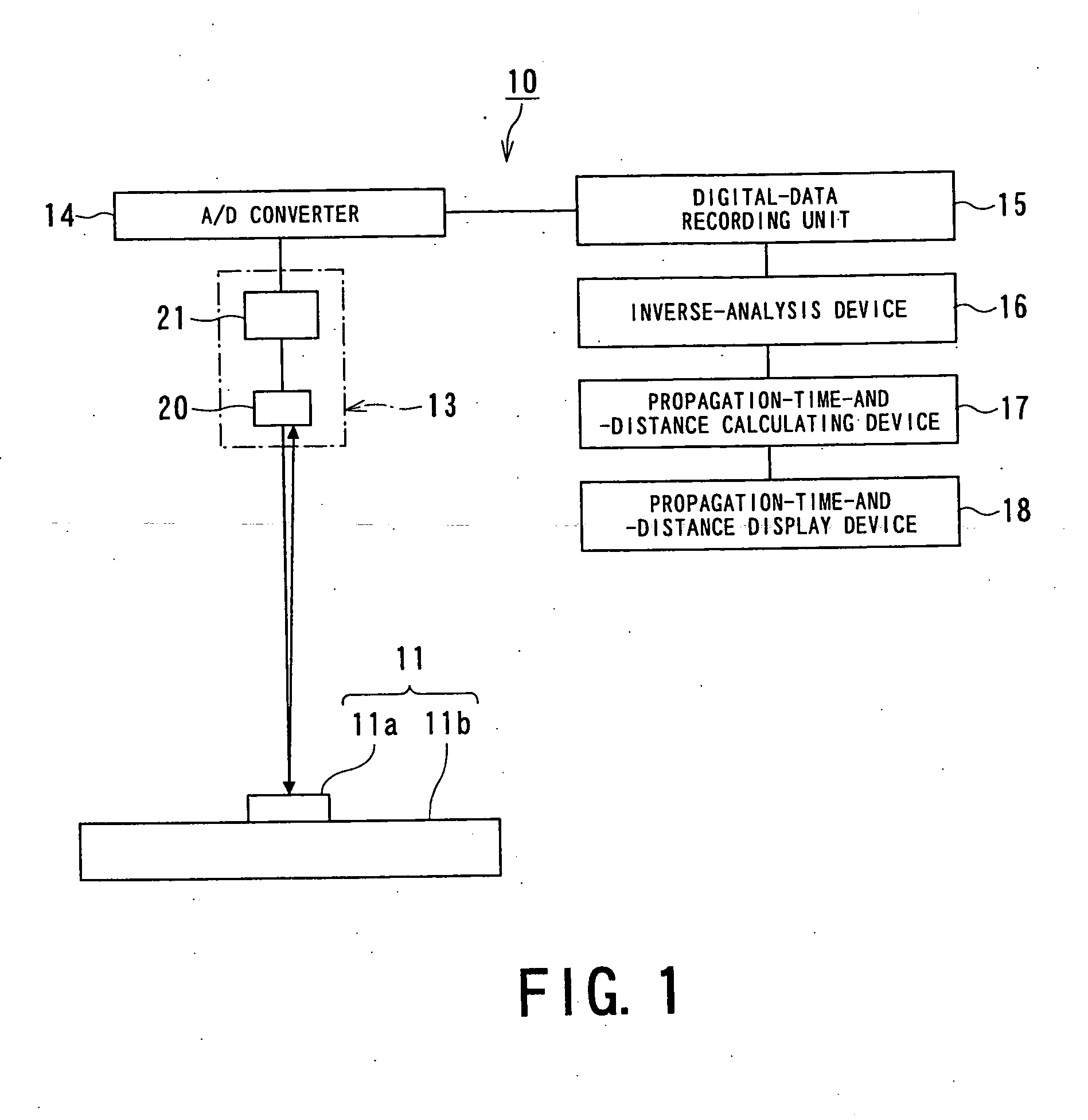 Acoustic-propagation-time measuring apparatus