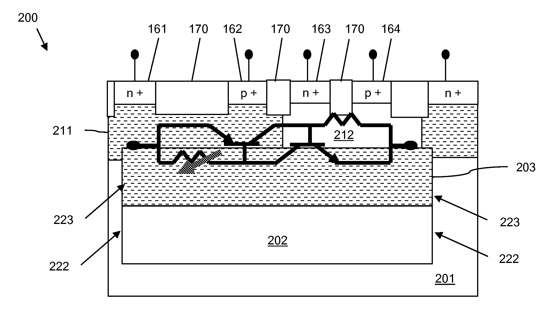 Structure and method for enhanced triple well latchup robustness