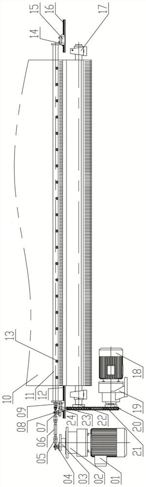 A mesh belt cleaning device for a ceramic fiber collector