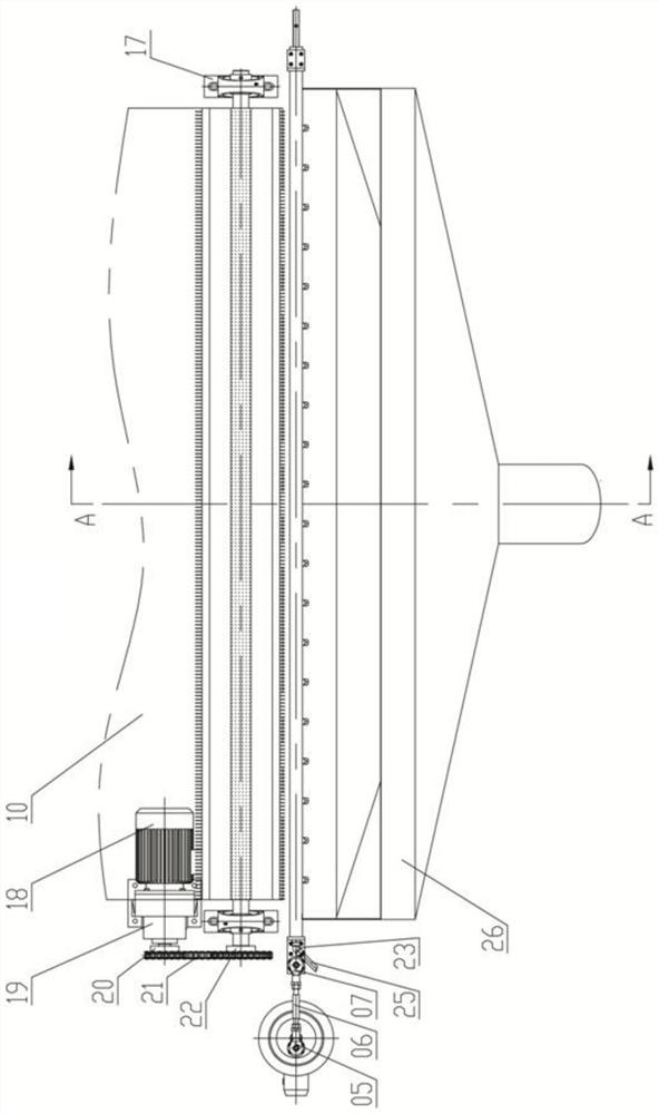 A mesh belt cleaning device for a ceramic fiber collector