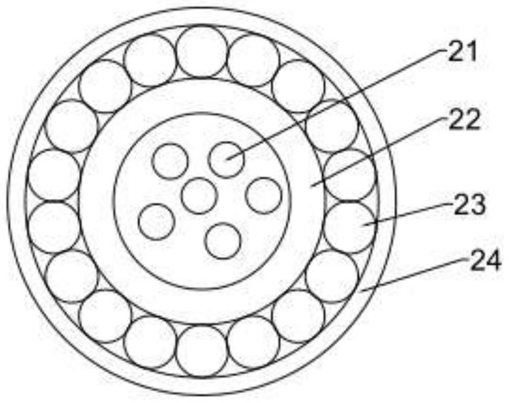 Flexible hinge photoelectric composite cable