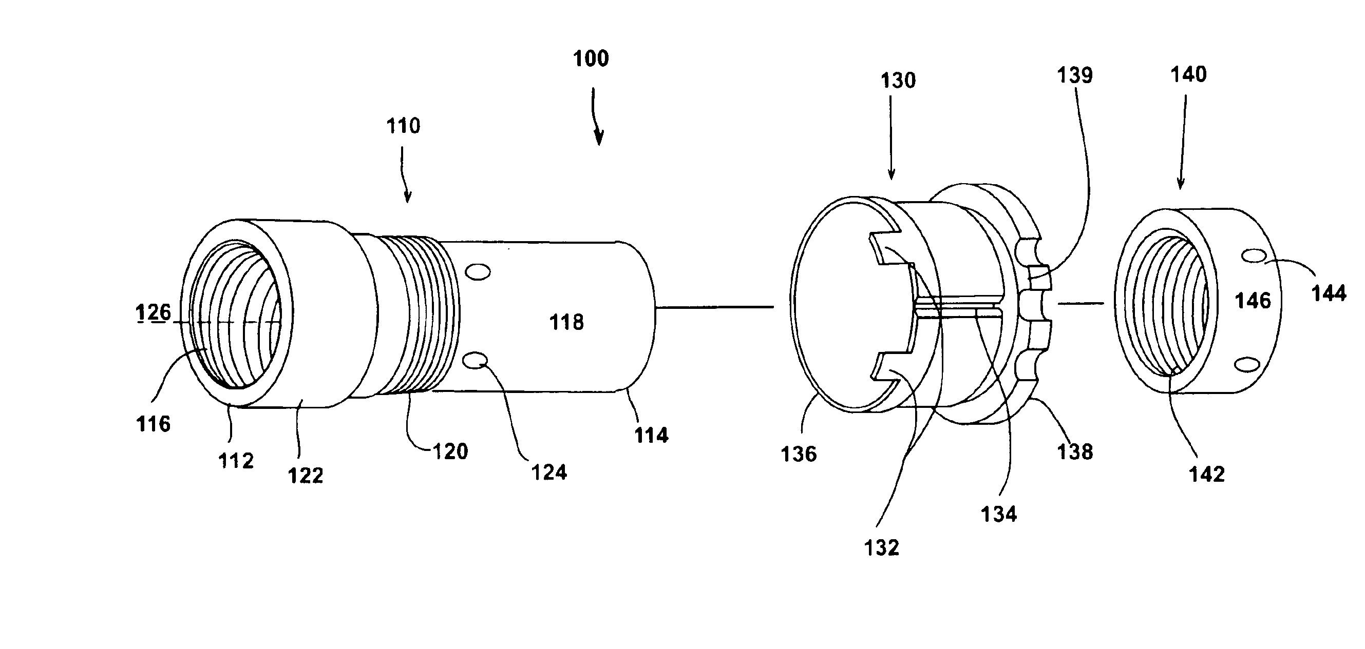 Quick change infinitely adjustable barrel nut assembly