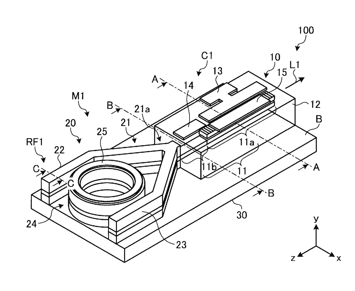 Wavelength tunable laser device and laser module