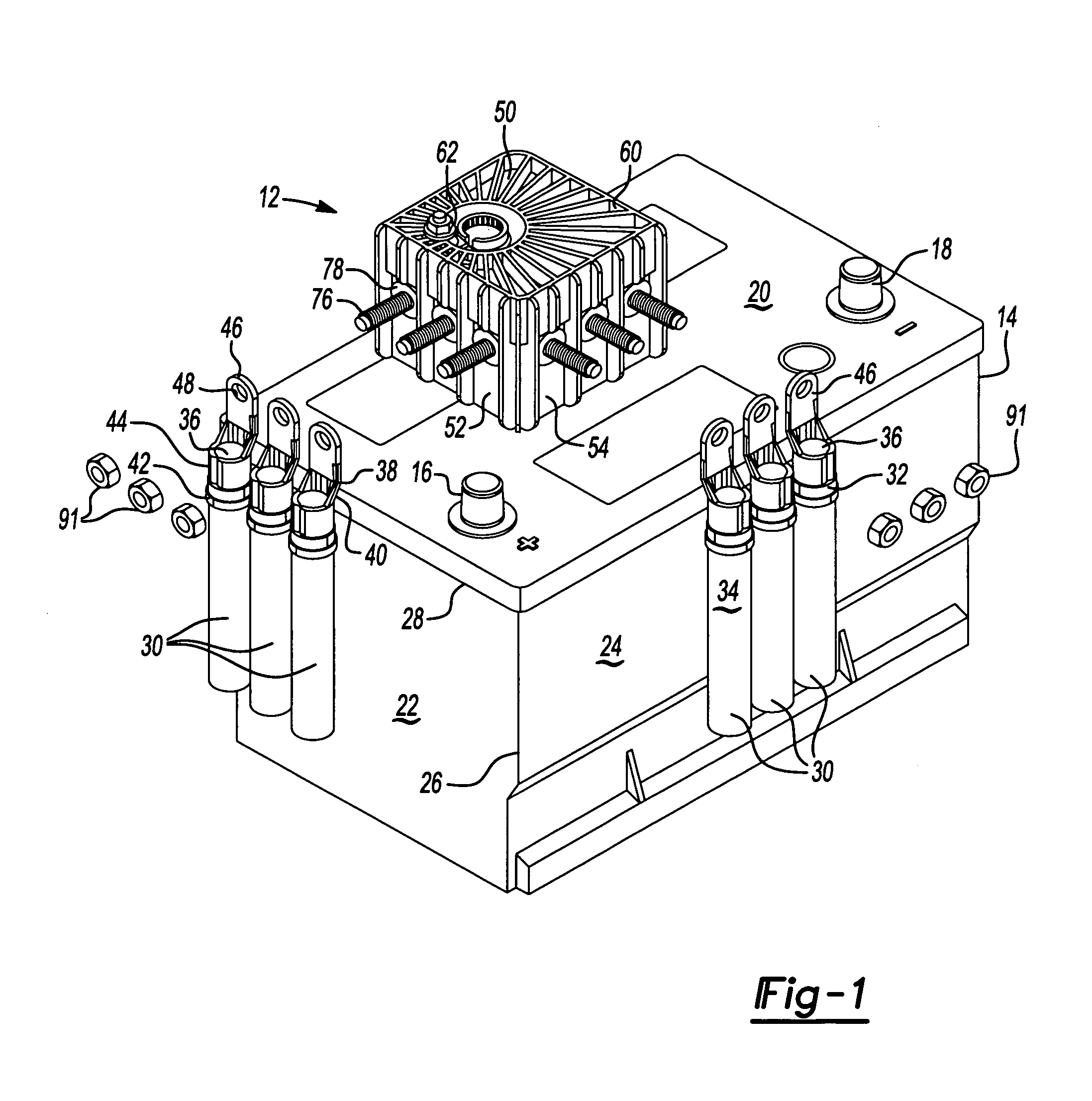 Corner-mounted battery fuse