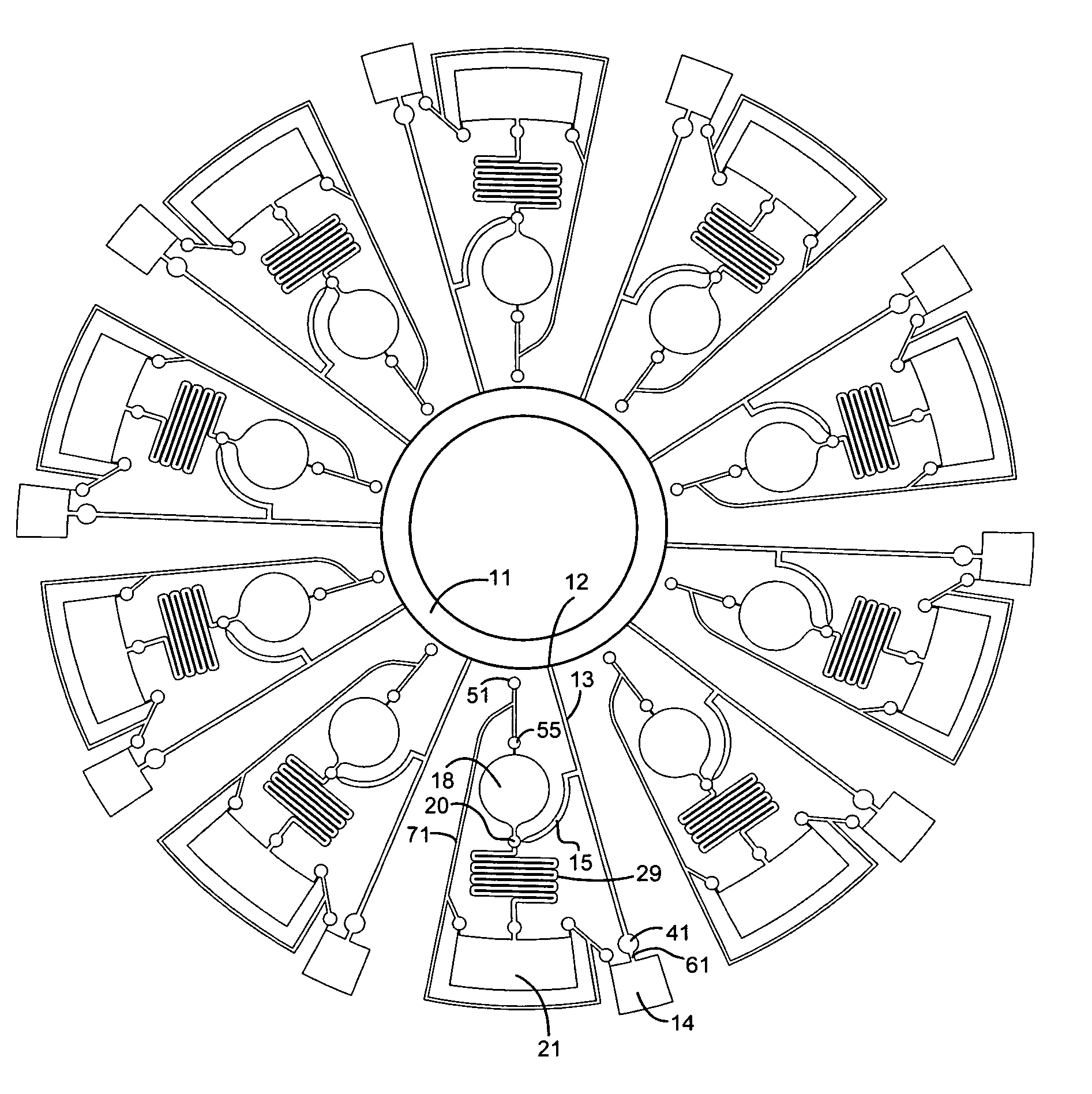 Centrifugal fluid analyzer rotor