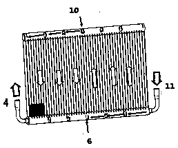 Outdoor parallel flow heat exchanger for heat pump air conditioner