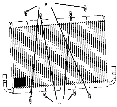 Outdoor parallel flow heat exchanger for heat pump air conditioner