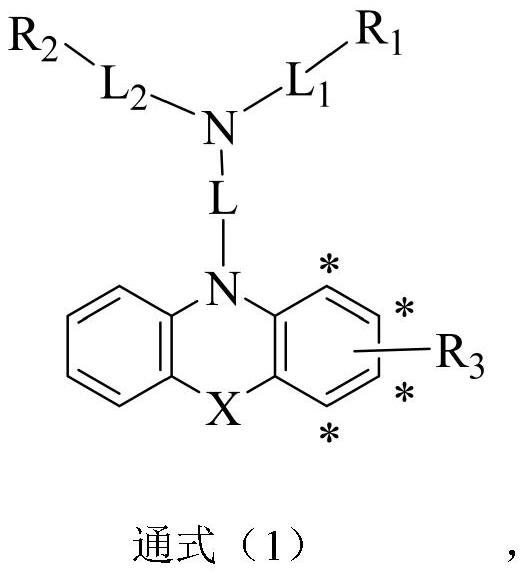 Compound with dibenzo six-membered ring as core, and preparation method and application of compound