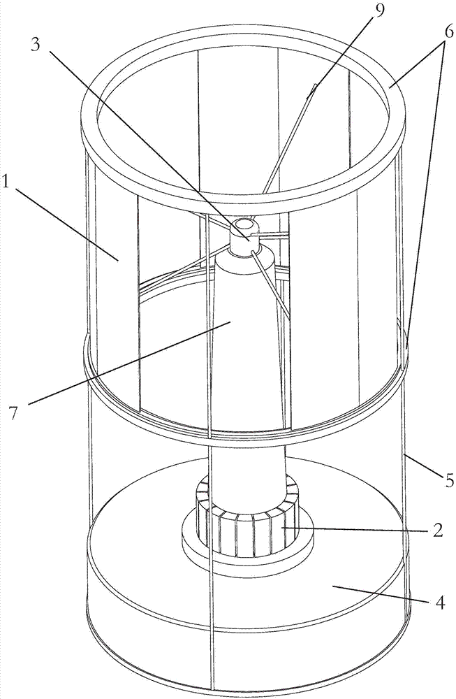 Power generation device integrating five energies of wind, water, light, magnetism and gas