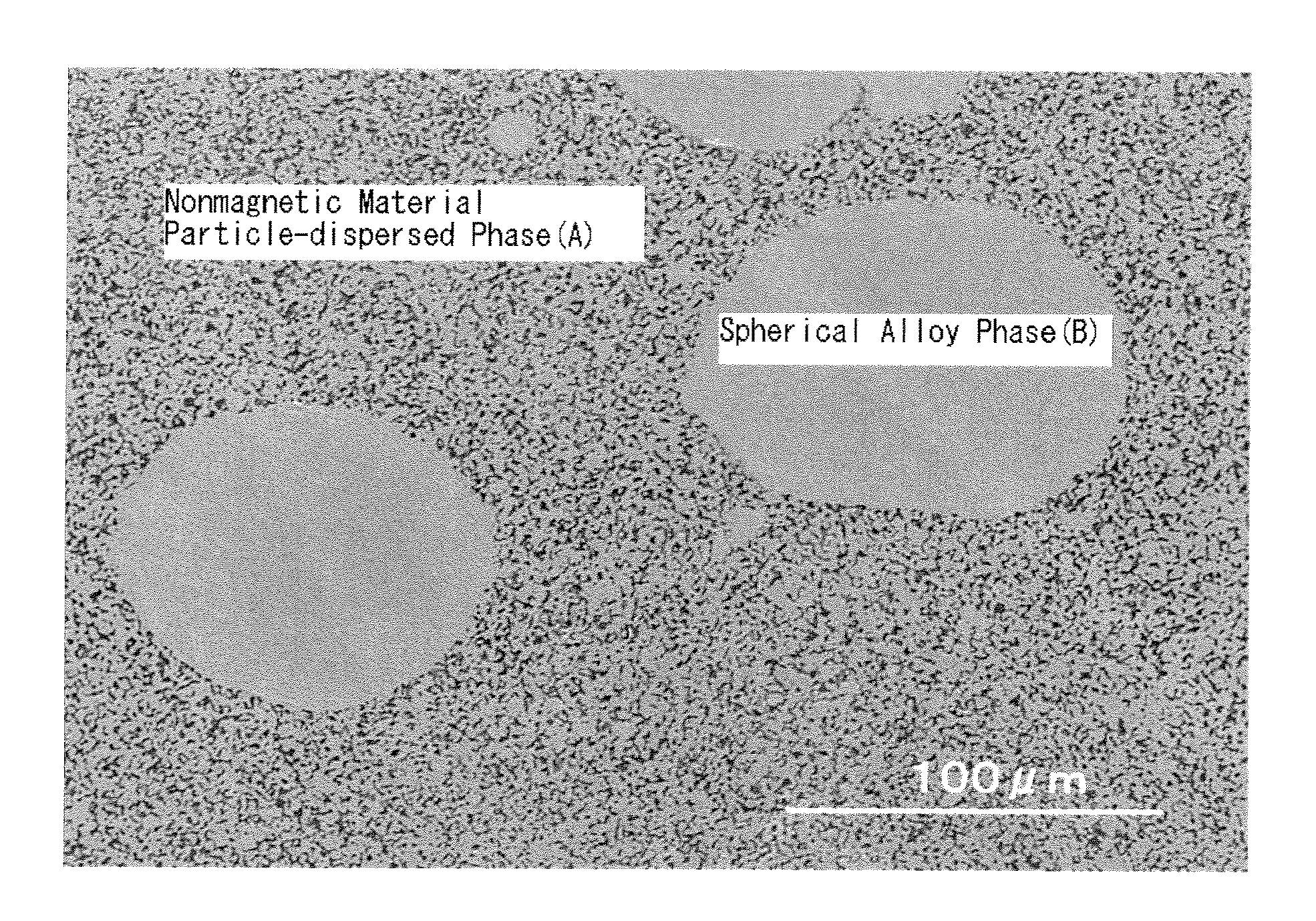 Nonmagnetic Material Particle-Dispersed Ferromagnetic Material Sputtering Target