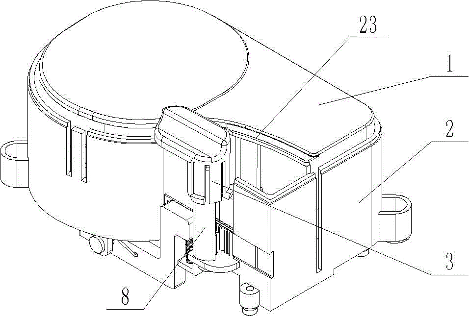 Taking/putting locking mechanism suitable for packaging consumables