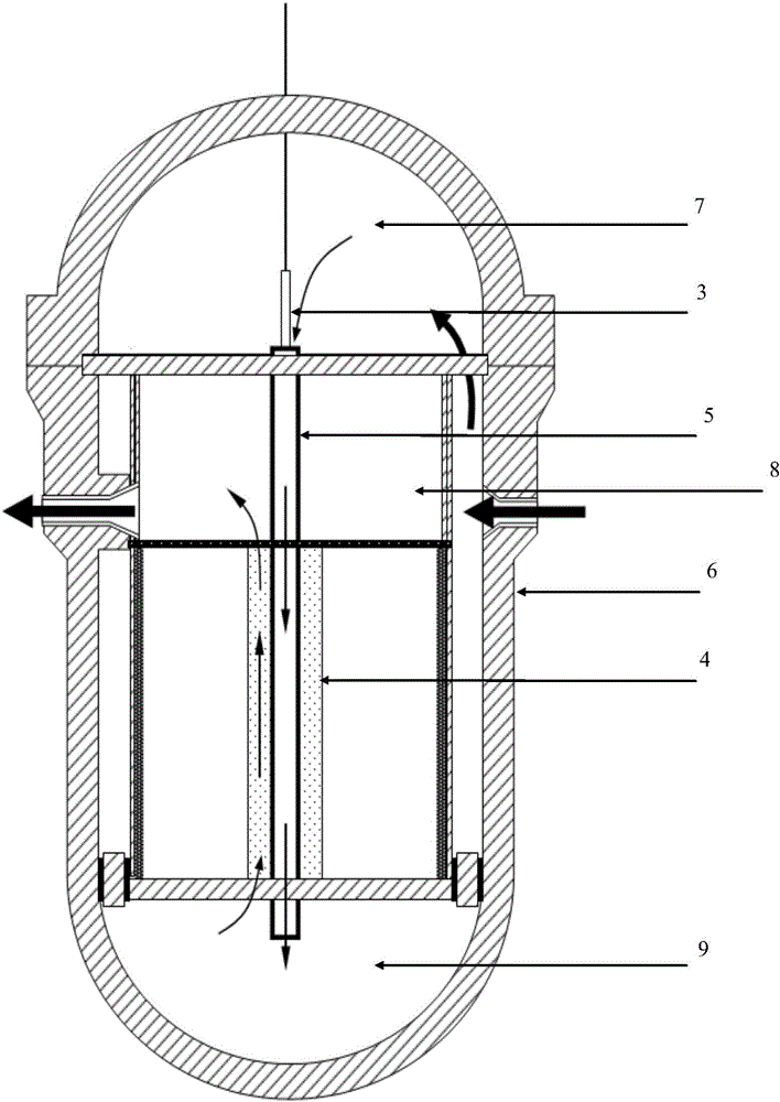 Dual-zone fuel coolant counterflow fuel assembly and supercritical water cooled reactor