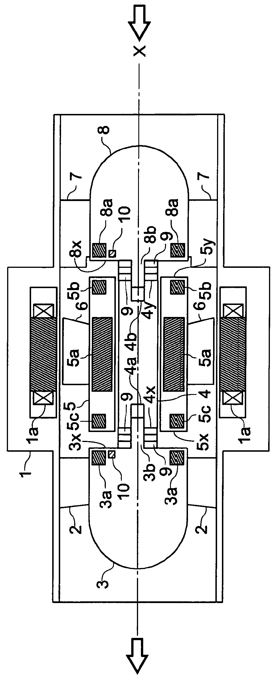 Artificial heart pump with adjustable magnetic thrust bearing