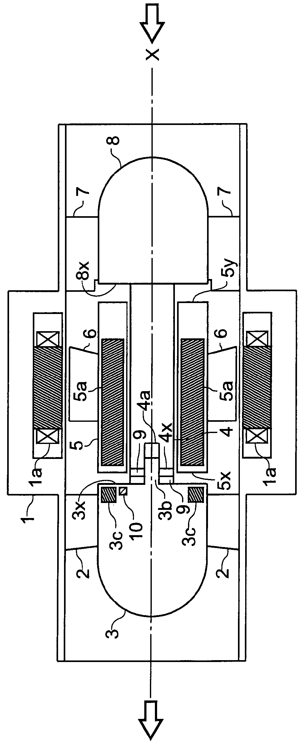 Artificial heart pump with adjustable magnetic thrust bearing