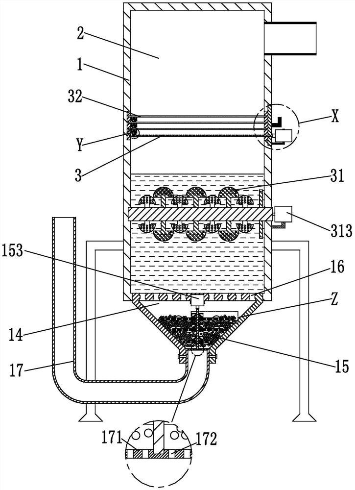 Incinerator flue gas purification treatment system and purification treatment method