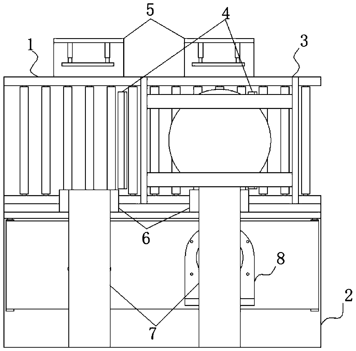 Auxiliary equipment for hole forming of motor shell