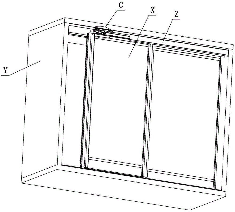 Anti-fall retaining mechanism for moving parts of furniture