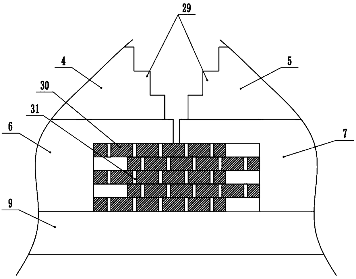 Multi-tooth crushing type construction garbage pulverizing device