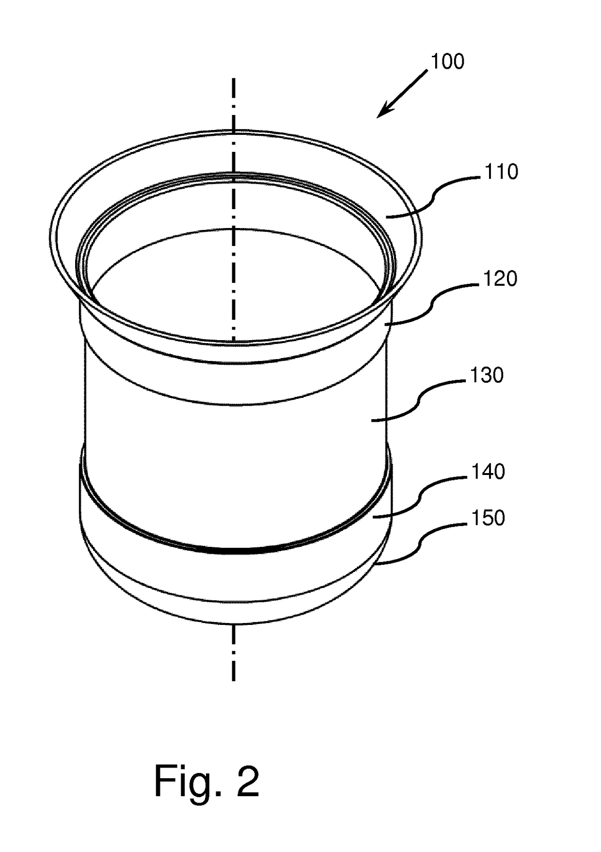 Container, method for obtaining same and target assembly for the production of radioisotopes using such a container