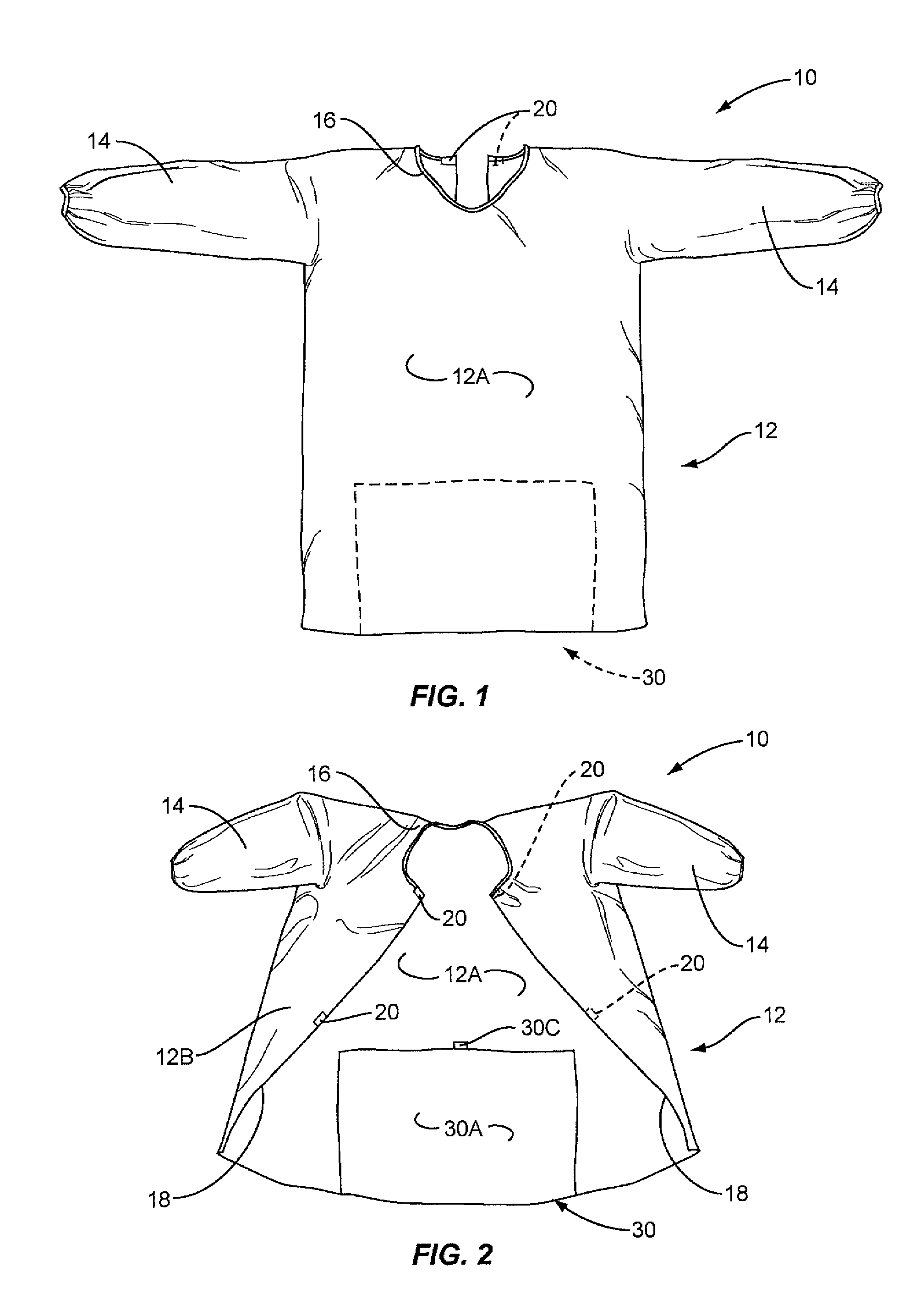 Disposable isolation hospital gown