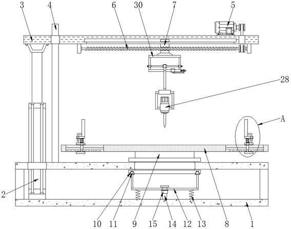 Non-slip multi-angle adjustable drilling device for hardware machining