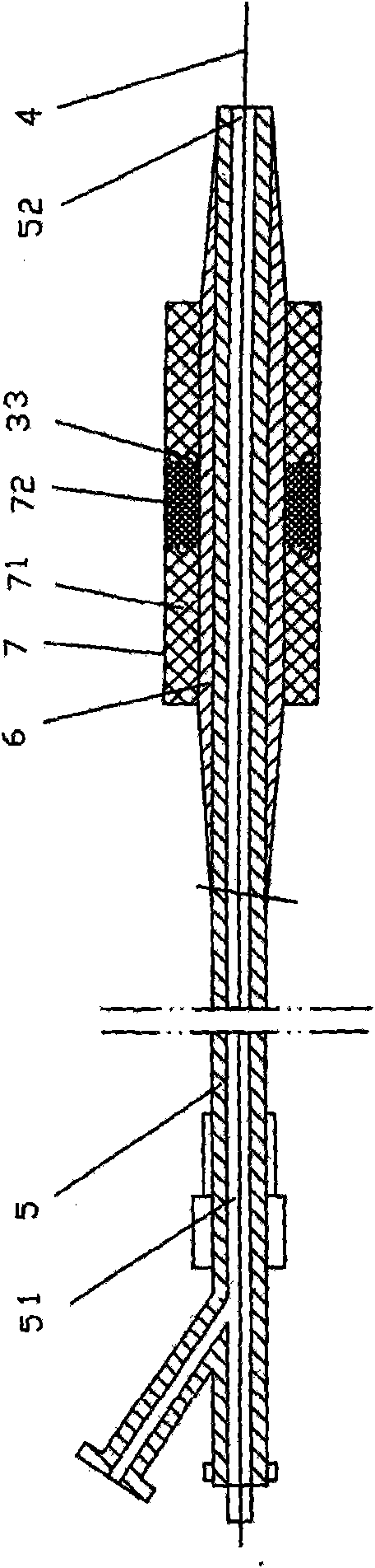 Stent with local dense net in blood vessel