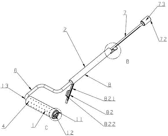 Cylinder type wall plastering rod